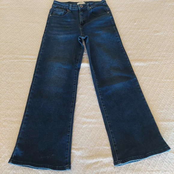 Dark Indigo Women's Flare Jeans - Picture 3 of 5